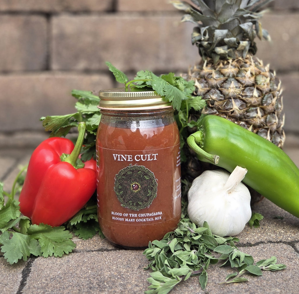 Blood of the Chupacabra Puerto Rican Bloody Mary Mix with pineapple and sofrito